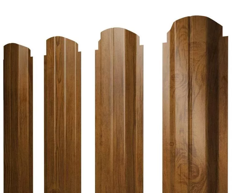 Штакетник Grand Line П-образный А фигурный 0,45 Print-double Elite Golden Wood Золотой Дуб купить в екатеринбурге