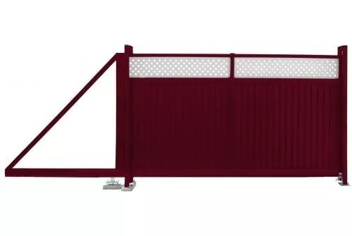 Ворота откатные Estet Plus 2,0х3,5 RAL 3005/7040 GL купить в екатеринбурге