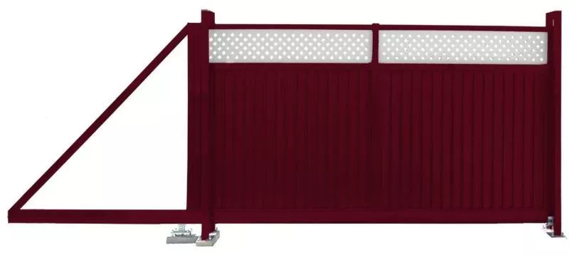 Ворота откатные Estet Plus 2,0х3,5 RAL 3005/7040 GL купить в екатеринбурге