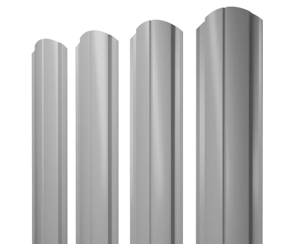 Штакетник Полукруглый Slim фигурный 0,45 Drap TX RAL 7004 сигнальный серый купить в екатеринбурге