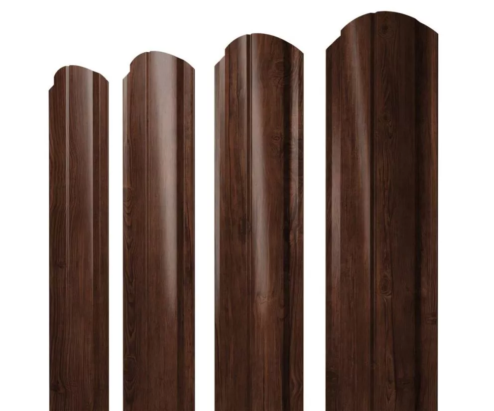 Штакетник Полукруглый Slim фигурный 0,45 Print Premium Cherry Wood купить в екатеринбурге