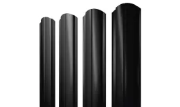 Штакетник Полукруглый Slim фигурный 0,5 PurPro RAL 9005 черный. Цена: 99 руб. Артикул: 38894