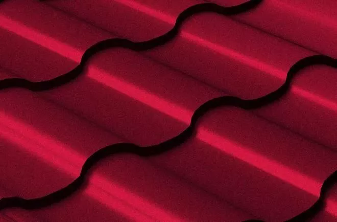 Металлочерепица Grand Line Kredo 0.5 Satin RAL 3005 красное вино купить в екатеринбурге