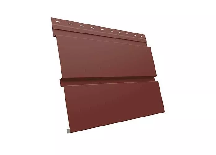 Металлический сайдинг Grand Line Квадро Брус GreenCoat Pural Matt RAL 3009 Оксидно-красный купить в екатеринбурге