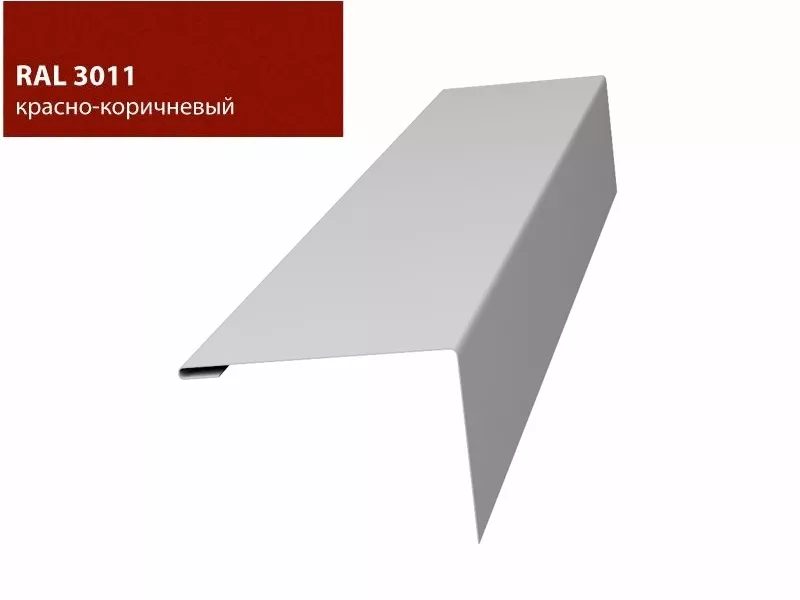 Нащельник (для калиток и ворот) 25х35 жалюзи Milan, Tokyo 0,5 Satin с пленкой RAL 3011 (L1,68) GL купить 