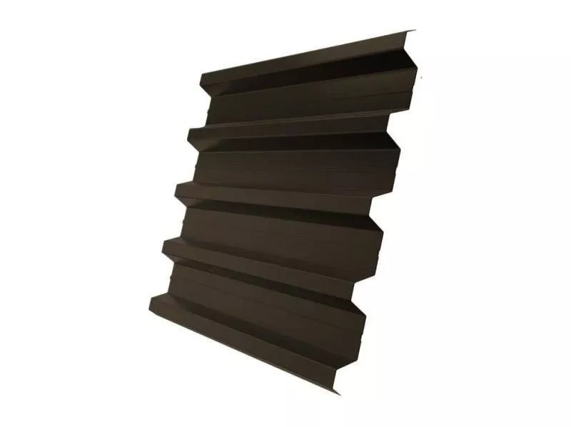 Профнастил Grand Line Н60 R Satin 0,5 мм RAL 8019 Темно-коричневый купить в екатеринбурге