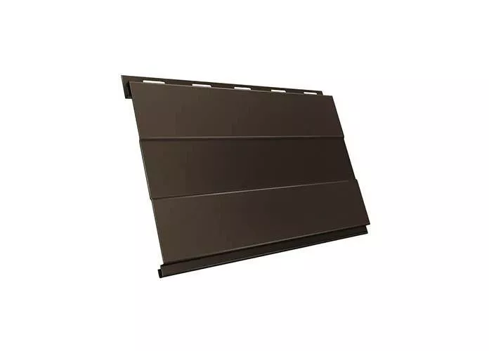 Металлический сайдинг Grand Line Вертикаль Prof GreenCoat Pural RAL 8019 Темно-коричневый купить в екатеринбурге