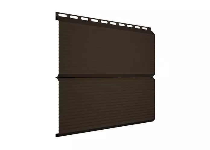 Металлический сайдинг Grand Line ЭкоБрус Gofr Satin Matt 0,5 мм RAL 8019 Темно-коричневый купить в екатеринбурге