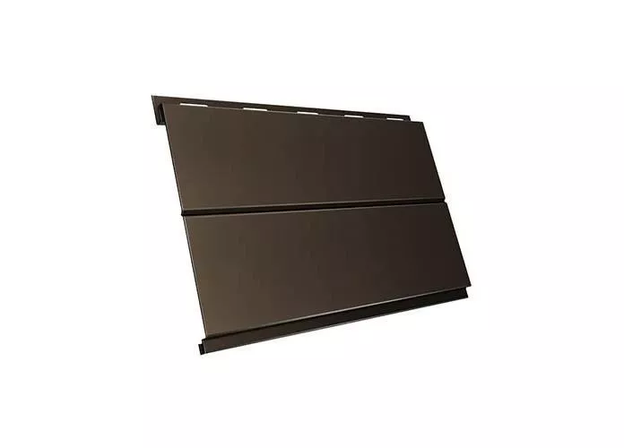 Металлический сайдинг Grand Line Вертикаль Line Satin Matt 0,5 мм RAL 8019 Темно-коричневый купить в екатеринбурге