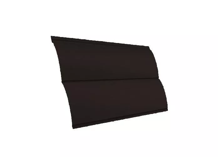 Металлический сайдинг Grand Line Блок-хаус New GreenCoat Pural RAL 8019 Темно-коричневый купить в екатеринбурге