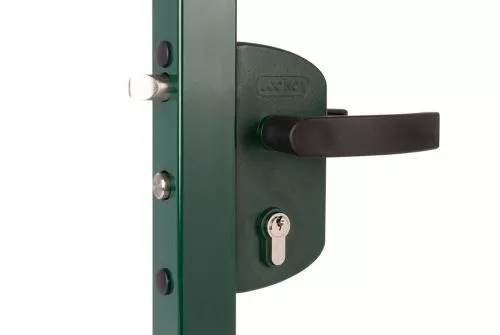 Замок LAKZ 6060 P1L корпус из полимиада с ручками из полимиада, зеленый RAL 6005 GL купить в екатеринбурге
