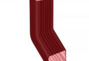 Колено трубы 60°. 76х102 мм. Металл Профиль Бюджет. PE RAL 3011 Коричнево-красный – Купить оптом и в розницу