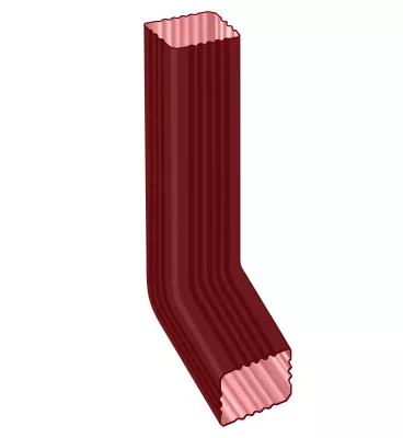 Труба водосточная 76х102х1000 с коленом, Металл Профиль. Бюджет. PE RAL 3011 Коричнево-красный купить 