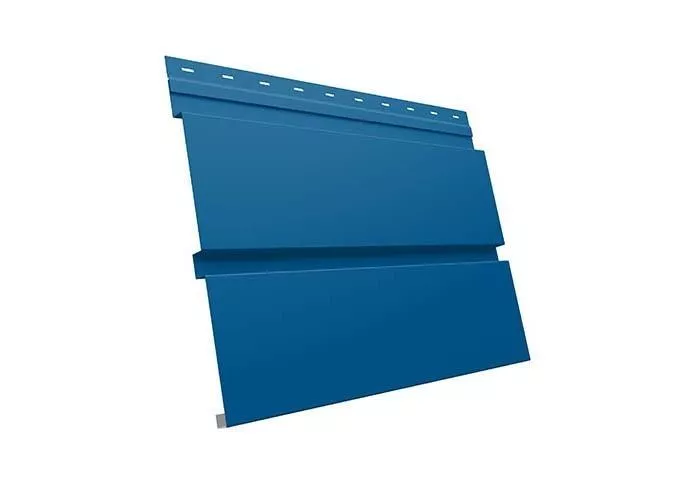 Металлический сайдинг Grand Line Квадро Брус Satin 0,5 мм RAL 5005 Сигнальный синий купить в екатеринбурге