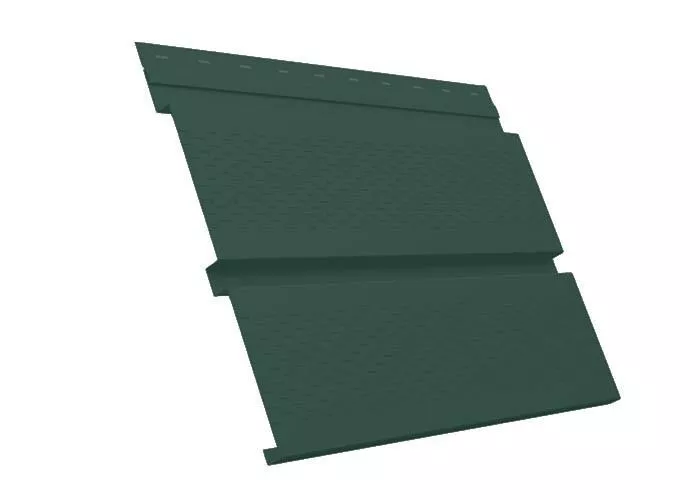 Софит металл с перфорацией Grand Line Квадро брус Satin 0,5 мм RAL 6005 зеленый мох купить в екатеринбурге
