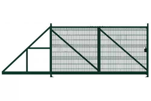 Ворота откатные Profi 2,03х6,0 RAL 6005 влево GL купить 