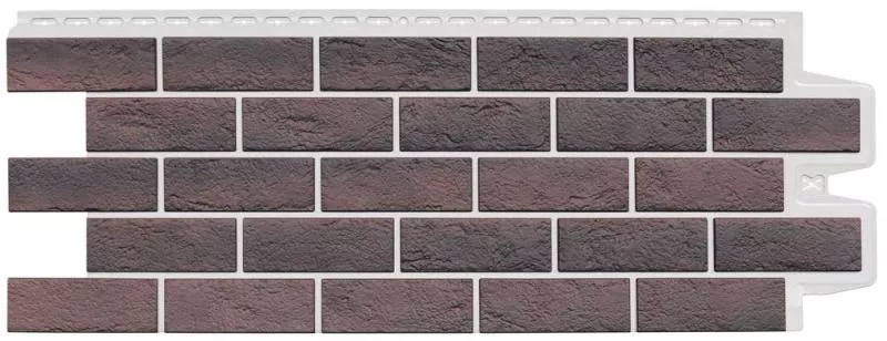 Фасадные панели GRAND LINE Коллекция Состаренный Кирпич Design Plus Кофе с белым швом купить в екатеринбурге