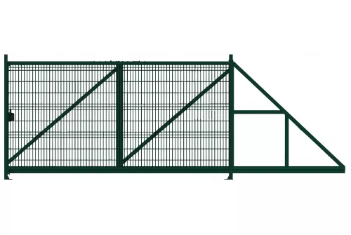 Ворота откатные Profi 2,03х4,0 RAL 6005 вправо GL купить 