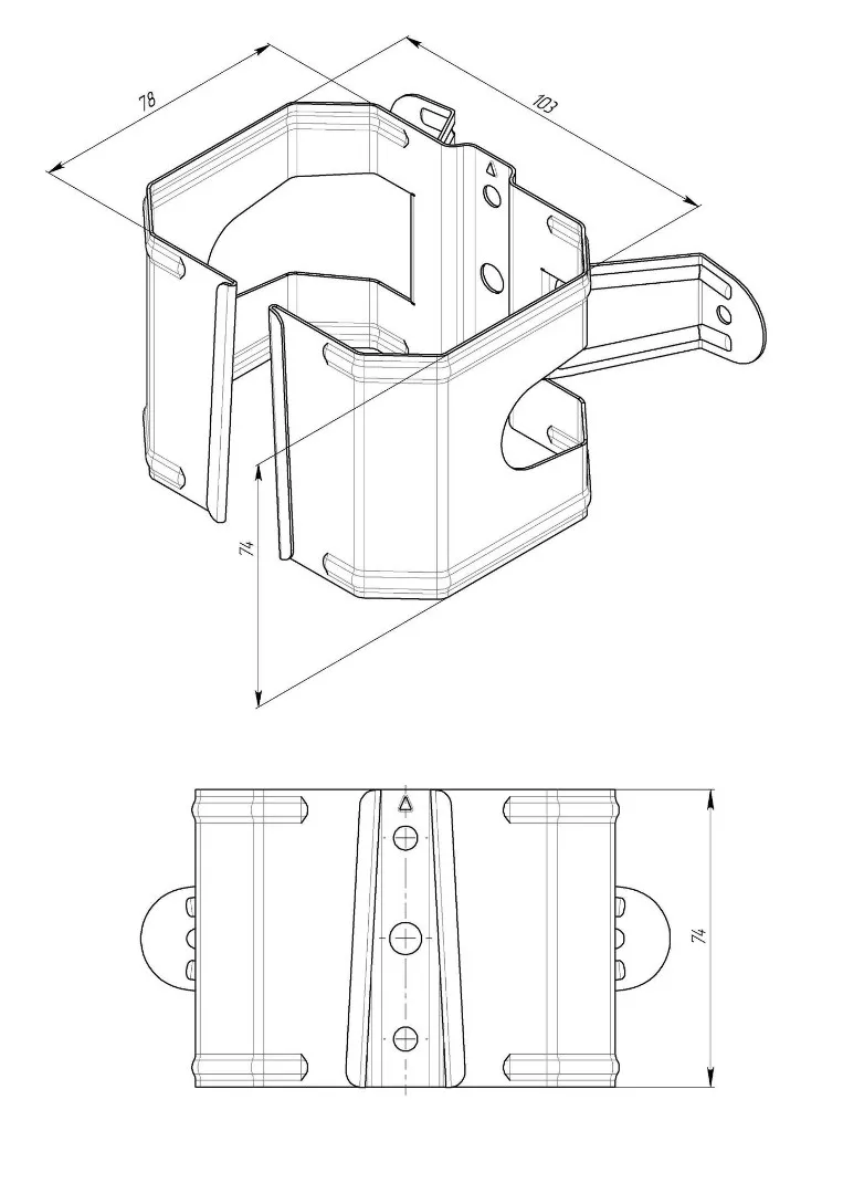 Кронштейн трубы на дерево Grand Line Vortex Matt RAL 7024 купить 