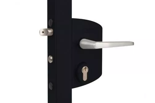 Замок LAKQ 6060 U2L корпус металлический, с ручками из алюминия, черный RAL 9005 GL купить в екатеринбурге