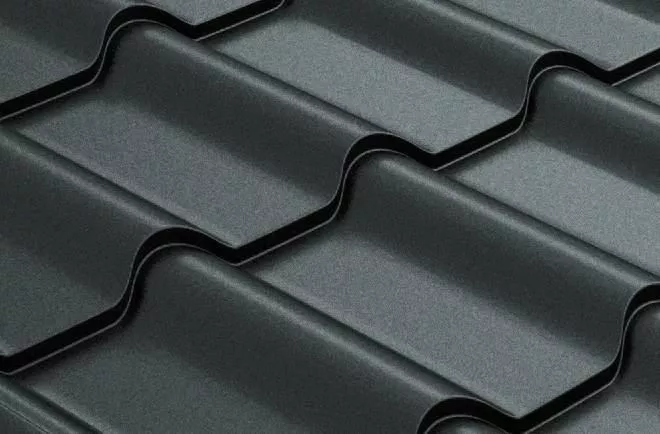 Металлочерепица GL Kamea 0.5 GreenCoat Pural Matt RAL 7016 антрацитово-серый купить в екатеринбурге