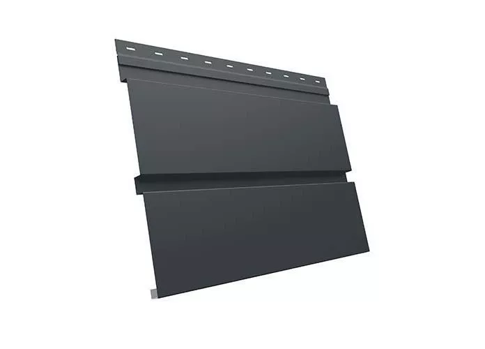Металлический сайдинг Grand Line Квадро Брус GreenCoat Pural Matt RAL 7016 Антрацитово-серый купить в екатеринбурге