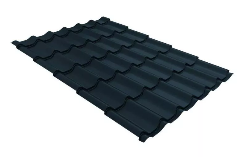 Металлочерепица Grand Line Classic PurPro Matt 0.5 RAL 7024 мокрый асфальт купить в екатеринбурге