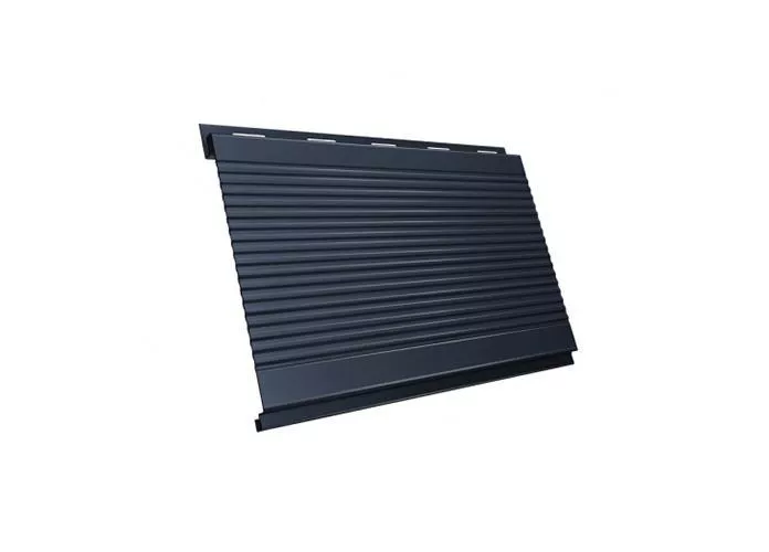 Металлический сайдинг Grand Line Вертикаль Gofr GreenCoat Pural Matt RAL 7024 Мокрый асфальт купить в екатеринбурге