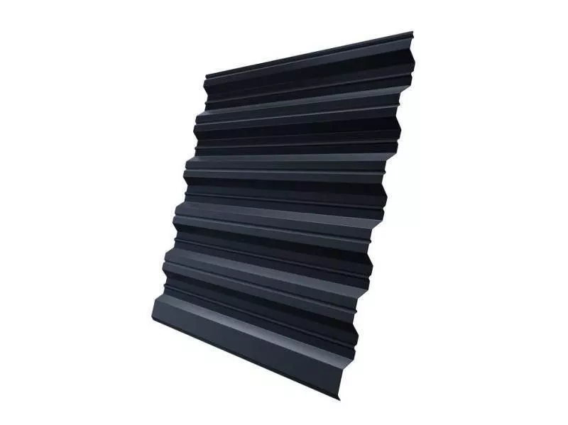 Профнастил Grand Line НС35 R GreenCoat Pural 0,5 мм RAL 7024 Мокрый асфальт купить в екатеринбурге
