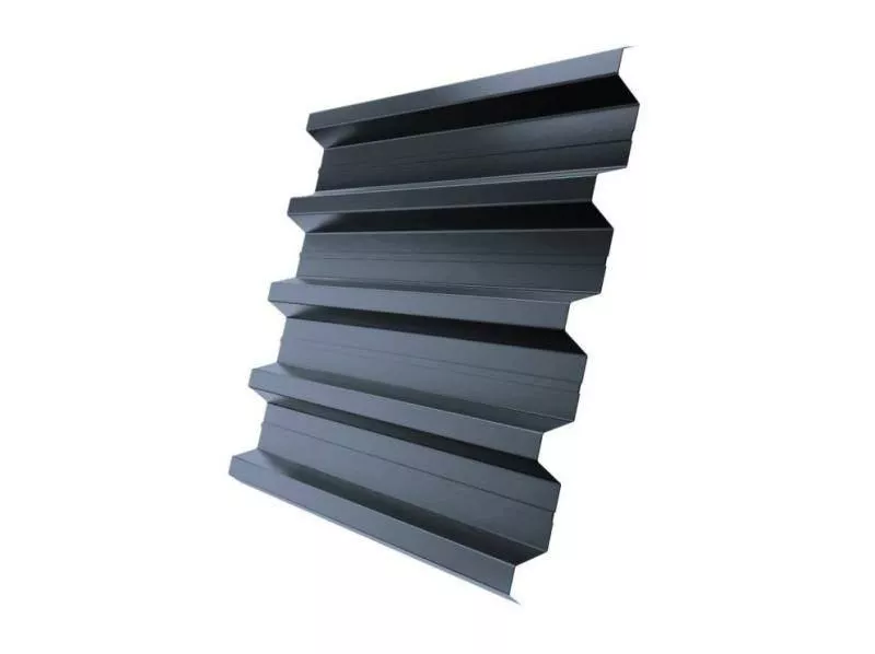 Профнастил Grand Line Н60 R Rooftop Matte (Стальной бархат) 0,5 мм RAL 7024 Мокрый асфальт купить в екатеринбурге