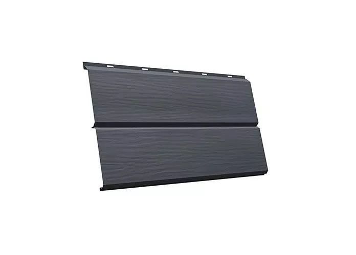 Металлический сайдинг Grand Line ЭкоБрус 3D Satin Matt 0,5 мм RAL 7024 Мокрый асфальт купить в екатеринбурге