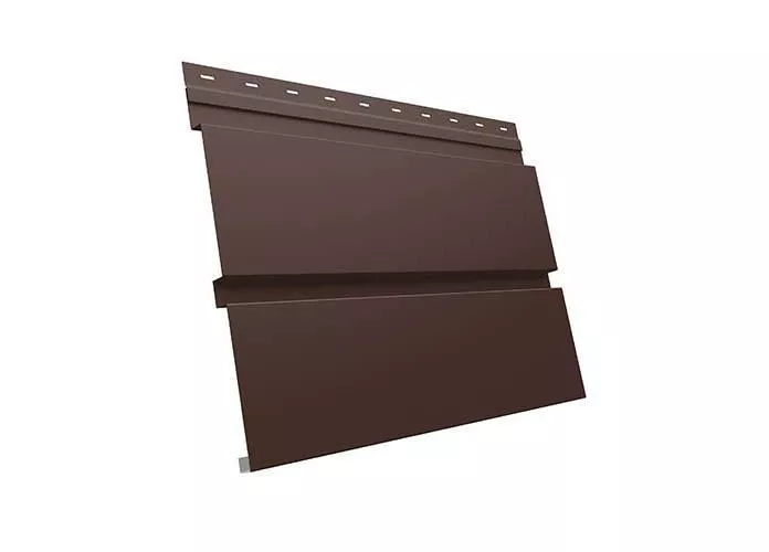 Металлический сайдинг Grand Line Квадро Брус Satin Matt 0,5 мм RAL 8017 Шоколад купить в екатеринбурге