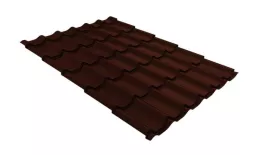 Металлочерепица GL Classic 0.5 Rooftop Matte (Стальной Бархат) RAL 8017 шоколад. Цена: 973 руб. Артикул: GrandLineM15_01-8017
