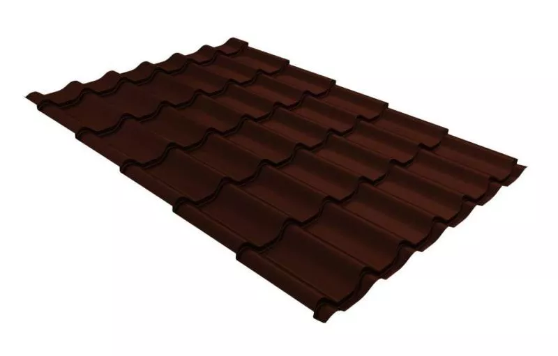 Металлочерепица GL Classic PurPro Matt 0.5 RAL 8017 шоколад купить в екатеринбурге