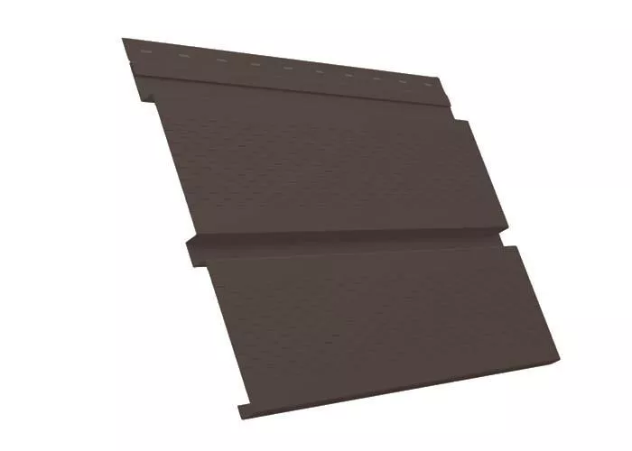 Софит металл с перфорацией Grand Line Квадро брус PurPro Matt 275 0,5 мм RAL 8017 Шоколад купить в екатеринбурге