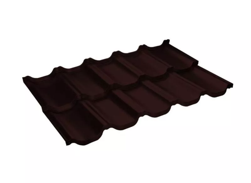 Металлочерепица GL Kvinta Uno 0,5 GreenCoat Pural RAL 8017 шоколад купить в екатеринбурге