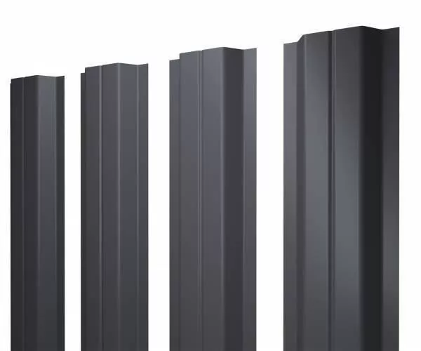 Штакетник Grand Line П -образный А 0,45 Drap ST RAL 9005 Черный купить в екатеринбурге