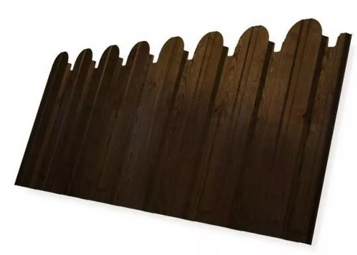 Профнастил C10 A для забора фигурный Grand Line Print Elite 0,45 мм с пленкой Antique Wood Античный Дуб купить в екатеринбурге