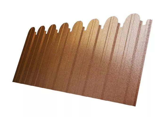 Профнастил C10 A для забора фигурный Grand Line Quarzit 0,5 мм с пленкой Cuprum Steel купить в екатеринбурге