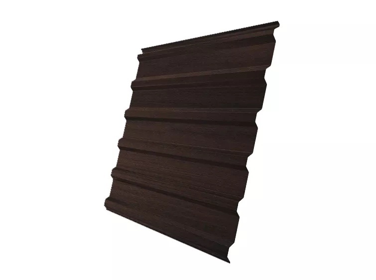 Профнастил Grand Line С20R Print Elite 0,45 мм Choco Wood Шоколадное дерево купить 