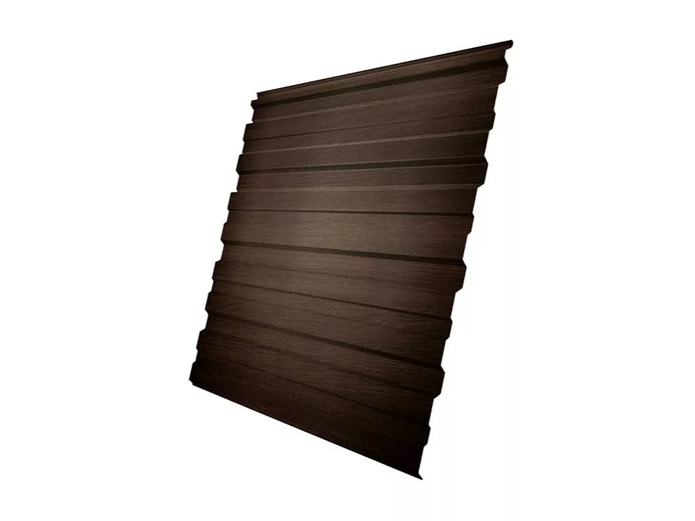 Профнастил Grand Line С10 R Print Elite 0,45 мм Coffee Wood Кофейное дерево купить 