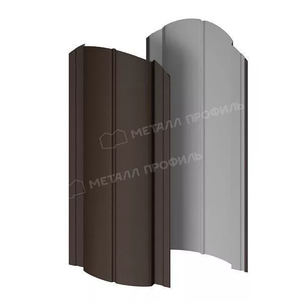 Штакетник металлический МЕТАЛЛ ПРОФИЛЬ Э-118-О (VALORI-20-DarkBrown-0.5) купить в екатеринбурге