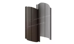 Штакетник металлический МЕТАЛЛ ПРОФИЛЬ ELLIPSE-O 19х126 (VALORI-20-DarkBrown-0.5). Артикул: 39683