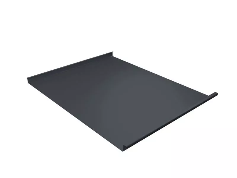 Фальц двойной стоячий Grand Line 0,45 Drap TX с пленкой на замках Drap TwinColor RAL 7024 мокрый асфальт купить в екатеринбурге