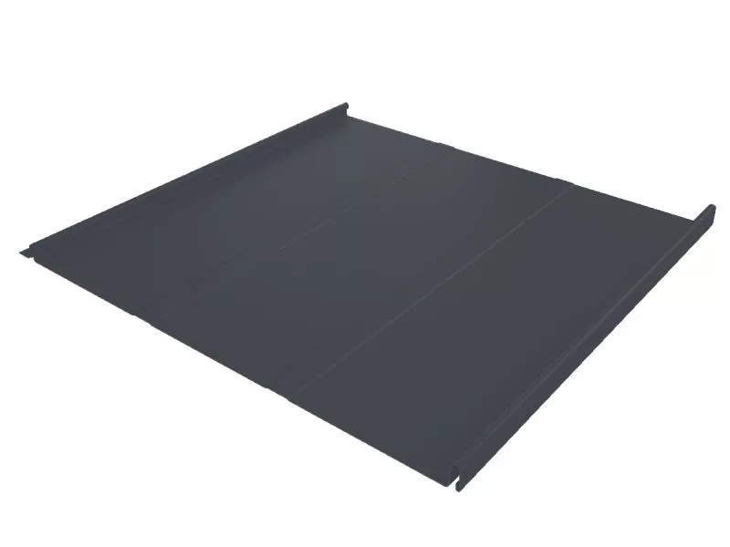 Фальц двойной стоячий Line Grand Line 0,45 Drap TwinColor с пленкой на замках RAL 7024 мокрый асфальт купить в екатеринбурге