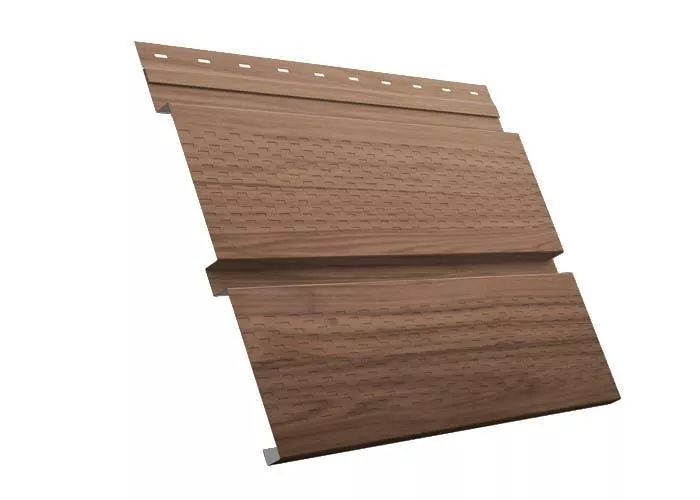 Софит металл с перфорацией Grand Line Квадро брус Print Elite 0,5 мм Honey Wood медовое дерево купить в екатеринбурге