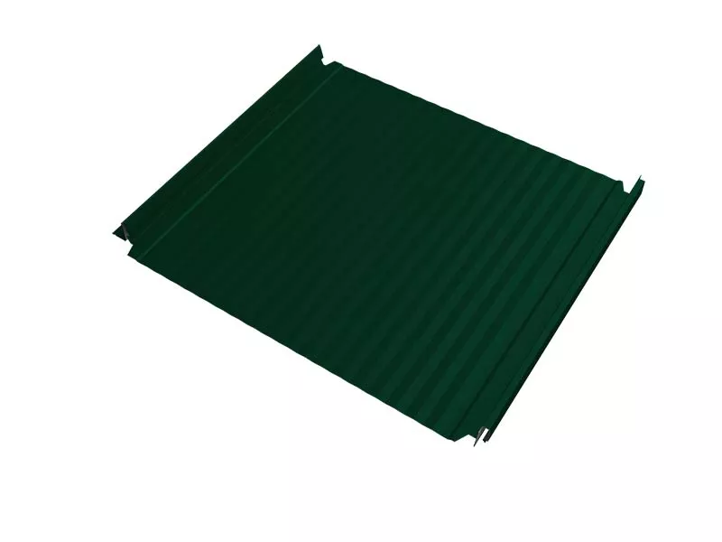 Кликфальц Double Pro Gofr Grand Line 0,45 PE с пленкой на замках RAL 6005 зеленый мох купить в екатеринбурге