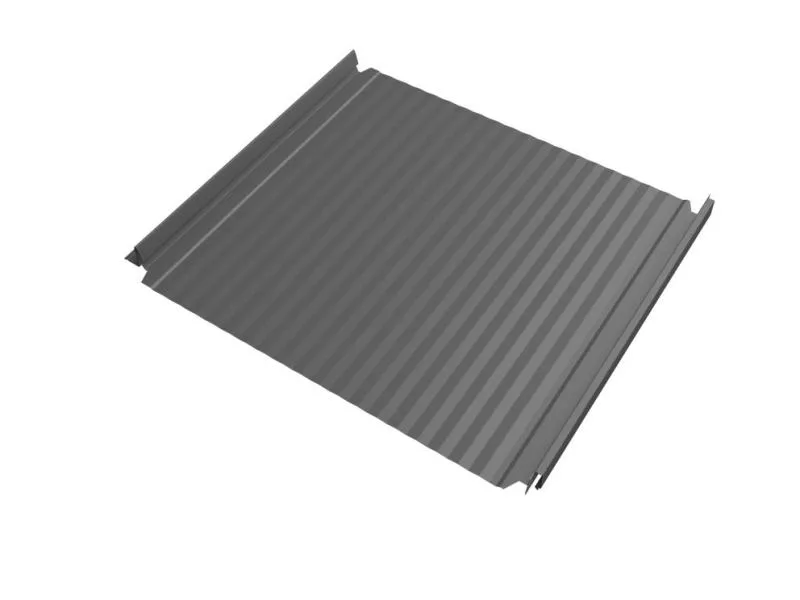 Кликфальц Double Pro Gofr Grand Line 0,45 PE с пленкой на замках RAL 9006 бело-алюминиевый купить в екатеринбурге