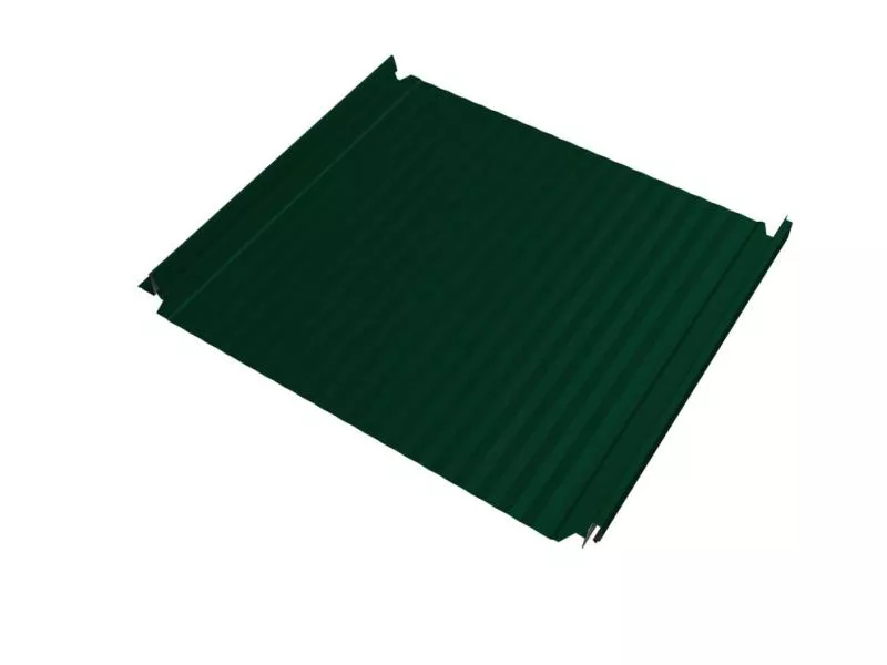 Кликфальц Double Pro Gofr Grand Line 0,5 Satin Matt с пленкой на замках RAL 6005 зеленый мох купить в екатеринбурге