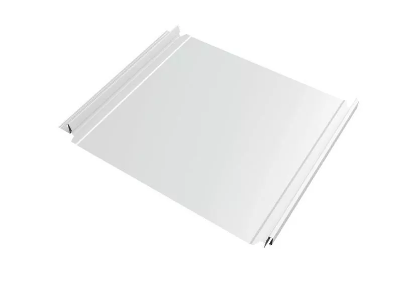 Кликфальц Double Pro Grand Line 0,45 PE с пленкой на замках RAL 9003 сигнальный белый купить в екатеринбурге